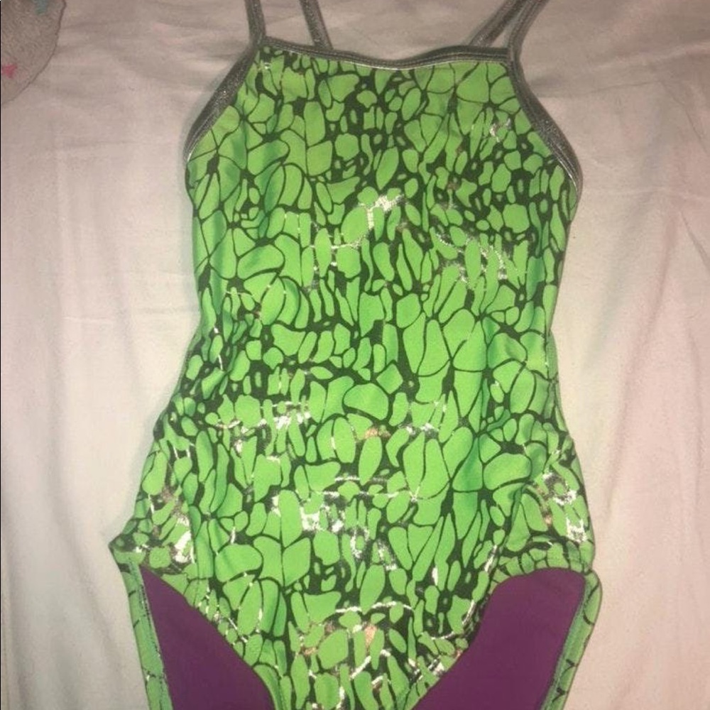 Green / silver swimsuit